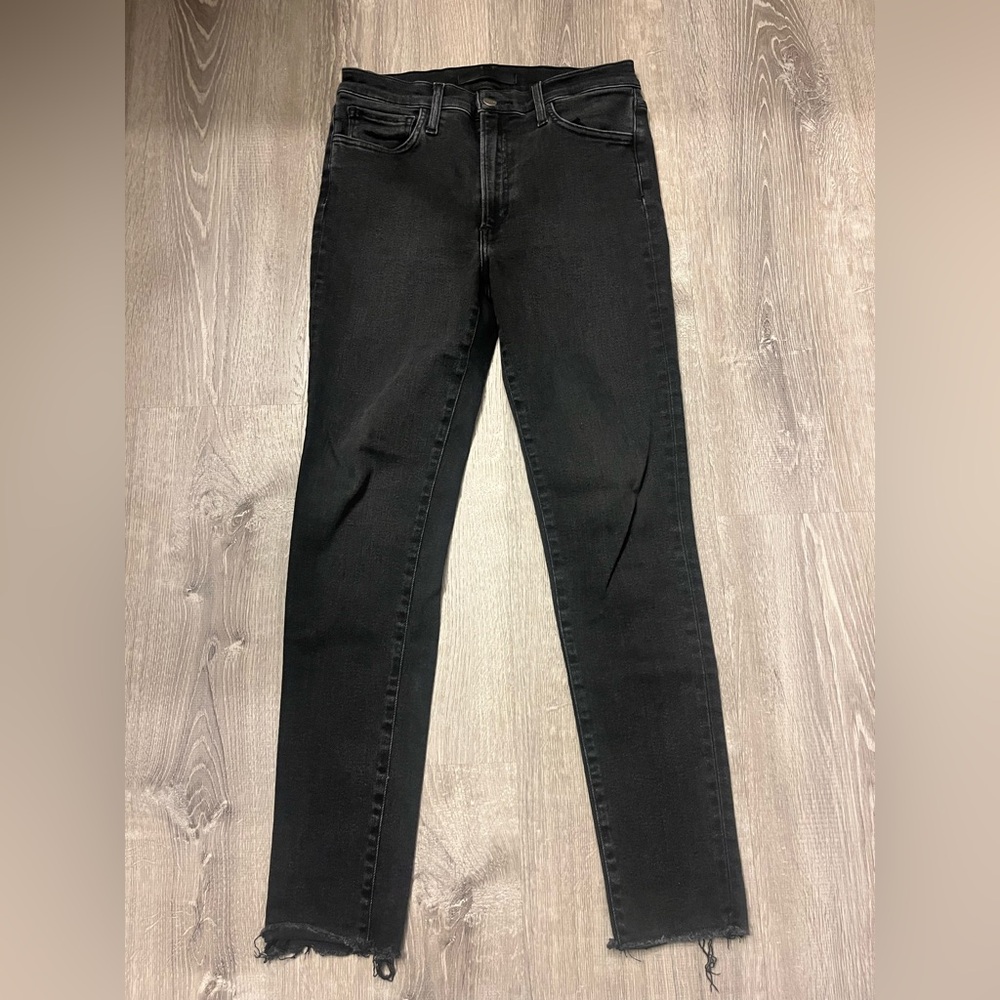 Women's Joe's The Charlie SnapBack High Rise Skinny Ankle Black Jeans- Size M
